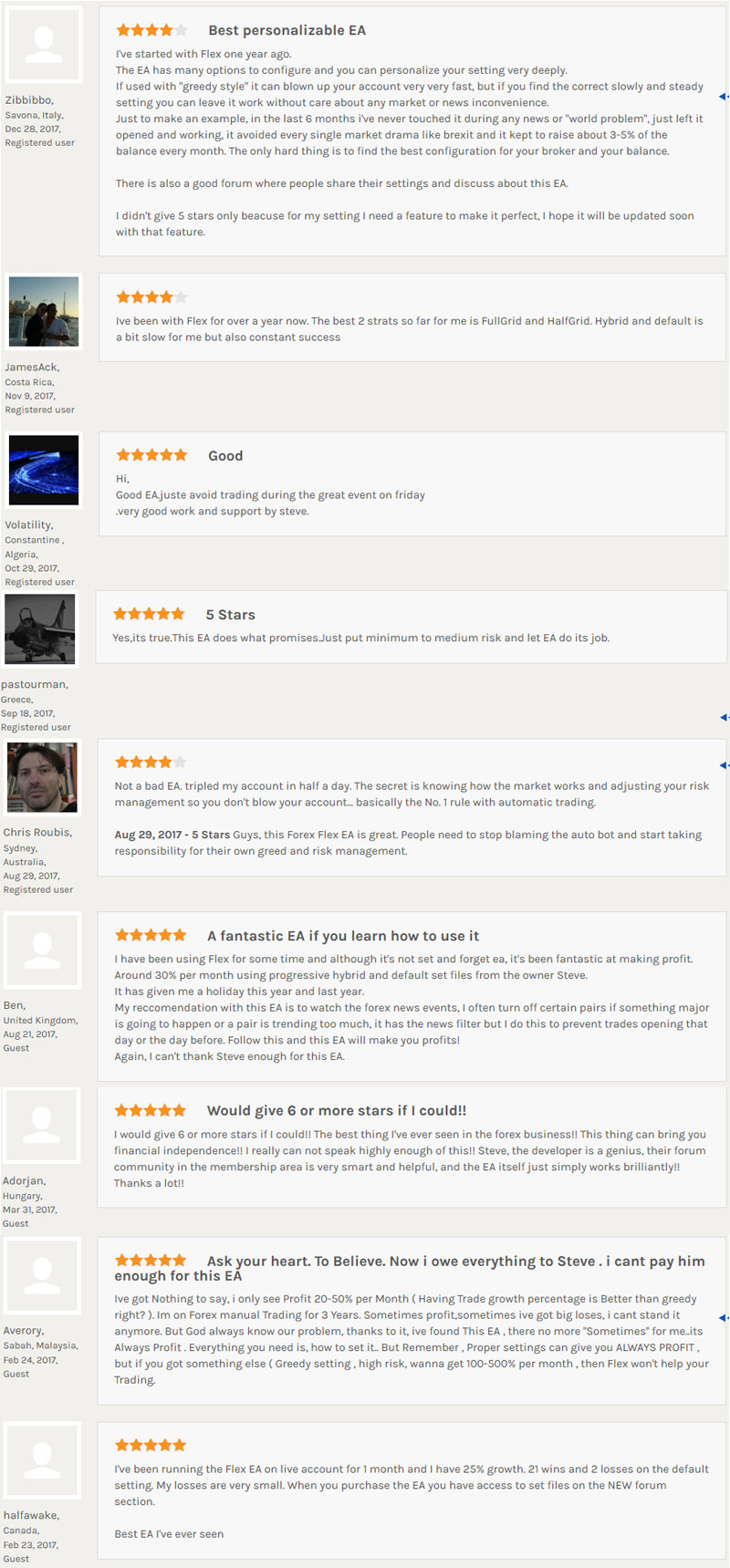 Forex flex ea reviews feedback